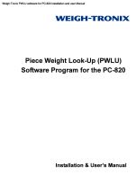 PWLU software for PC-820 installation and user